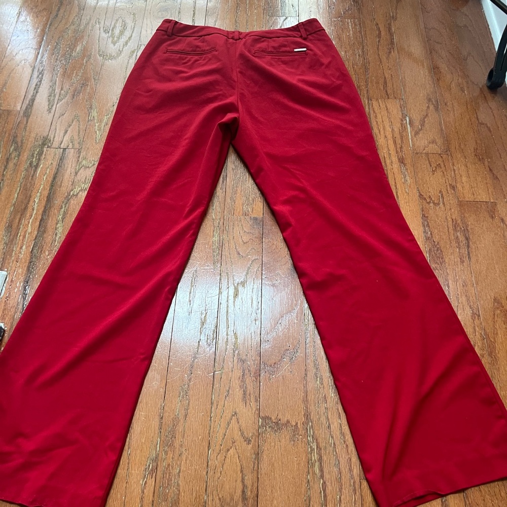 New York & Company Red Boot Cut Pants